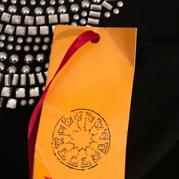 Black Ruby Rd Embelished Sweater Scoop Neck - Picture 6 of 11